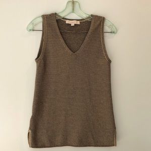 Tank Top, tan and black stripes